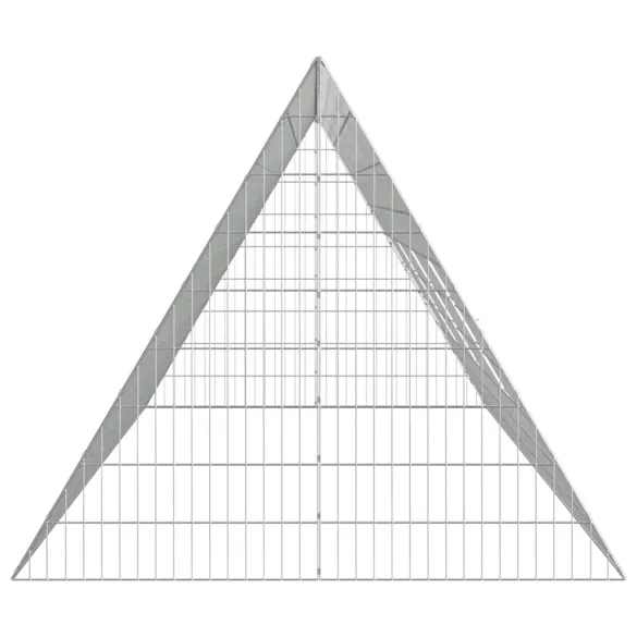 Cușcă Iepuri Exterior Argintiu 215x100x85 cm | Oțel Galvanizat