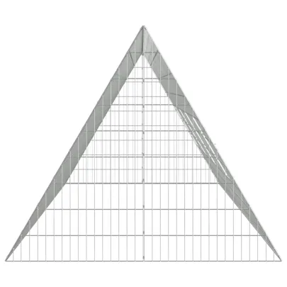 Cușcă Iepuri Exterior Argintiu 215x100x85 cm | Oțel Galvanizat