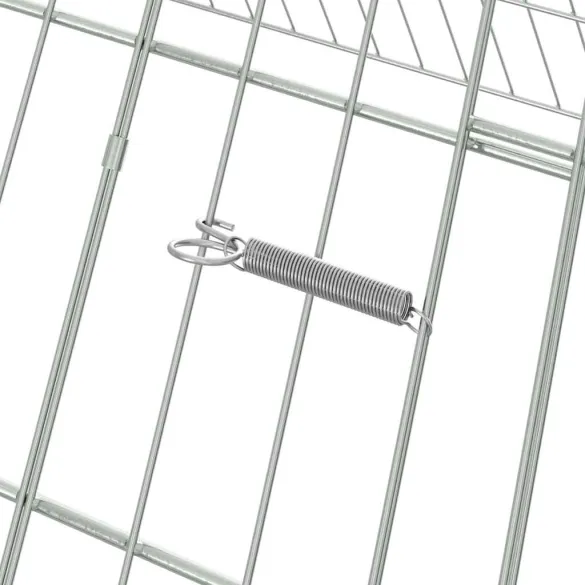 Cușcă Iepuri Exterior Argintiu 215x100x85 cm | Oțel Galvanizat