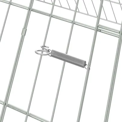 Cușcă Iepuri Exterior Argintiu 215x100x85 cm | Oțel Galvanizat