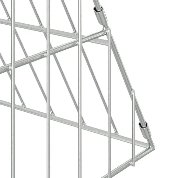 Cușcă Iepuri Exterior Argintiu 215x100x85 cm | Oțel Galvanizat
