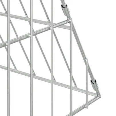 Cușcă Iepuri Exterior Argintiu 215x100x85 cm | Oțel Galvanizat