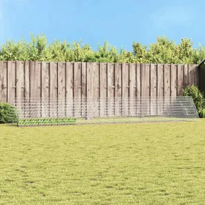 Cușcă Iepuri Exterior Argintiu 215x100x85 cm | Oțel Galvanizat