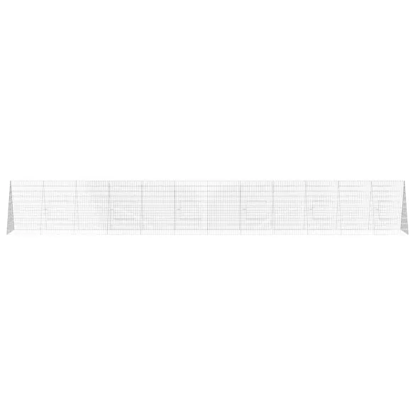 Cușcă Iepuri Exterior Argintiu 215x100x85 cm | Oțel Galvanizat