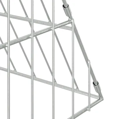 Cușcă Iepuri Exterior Argintiu 215x100x85 cm | Oțel Galvanizat