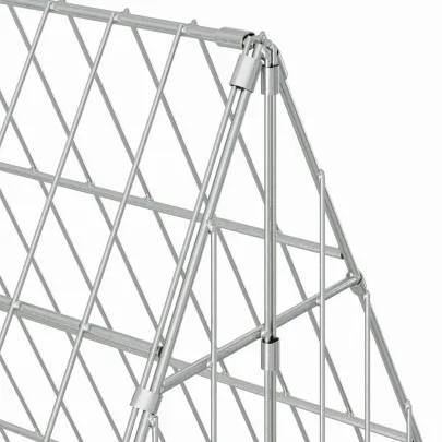 Cușcă Iepuri Exterior Argintiu 215x100x85 cm | Oțel Galvanizat