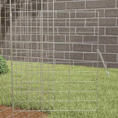 Cușcă Iepuri Exterior Argintiu | Oțel Galvanizat