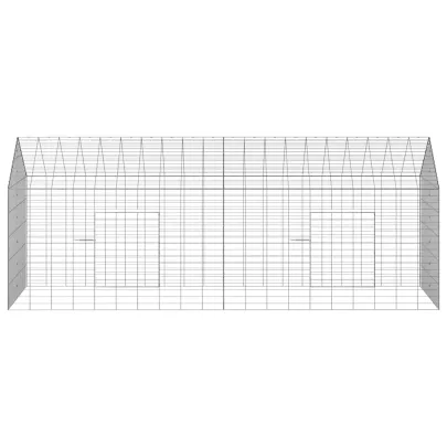 Cușcă Iepuri Exterior Argintiu | Oțel Galvanizat