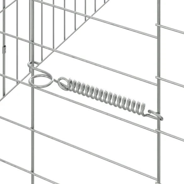 Cușcă Iepuri Argintiu Exterior 400x78x78 cm | Gratis