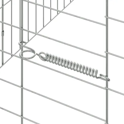 Cușcă Iepuri Argintiu Exterior 400x78x78 cm | Gratis