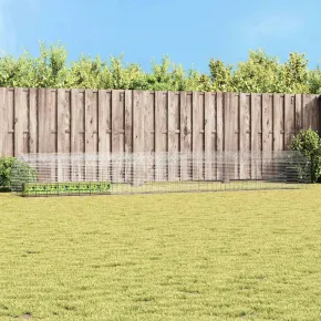 Cușcă Iepuri Argintiu Exterior | Oțel Galvanizat 400x78x78 cm