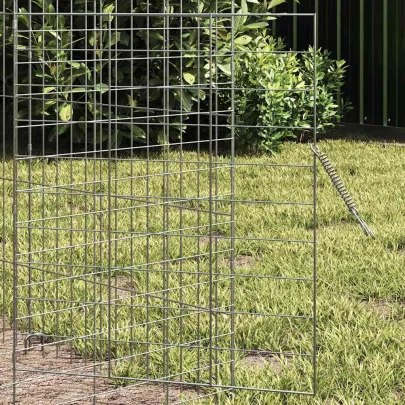 Cușcă Iepuri Argintiu Exterior | Oțel Galvanizat 400x78x78 cm