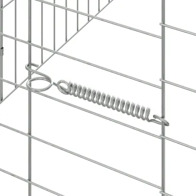 Cușcă Iepuri Argintiu Exterior | Oțel Galvanizat 400x78x78 cm