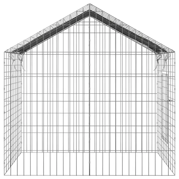 Cușcă Iepuri Exterior Argintiu 400x78x78 cm - Oțel Galvanizat