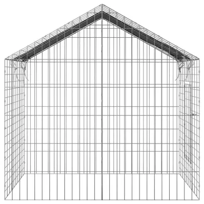 Cușcă Iepuri Exterior Argintiu 400x78x78 cm - Oțel Galvanizat