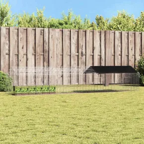 Cușcă Iepuri Argintiu 400x78x78cm - Oțel Galvanizat