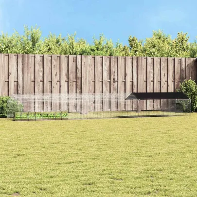 Cușcă Iepuri Exterior Argintiu | Oțel Galvanizat