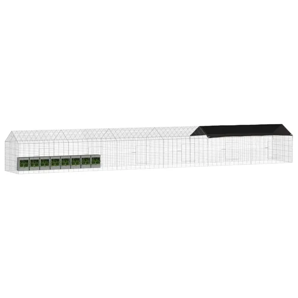 Cușcă Iepuri Exterior Argintiu | Oțel Galvanizat