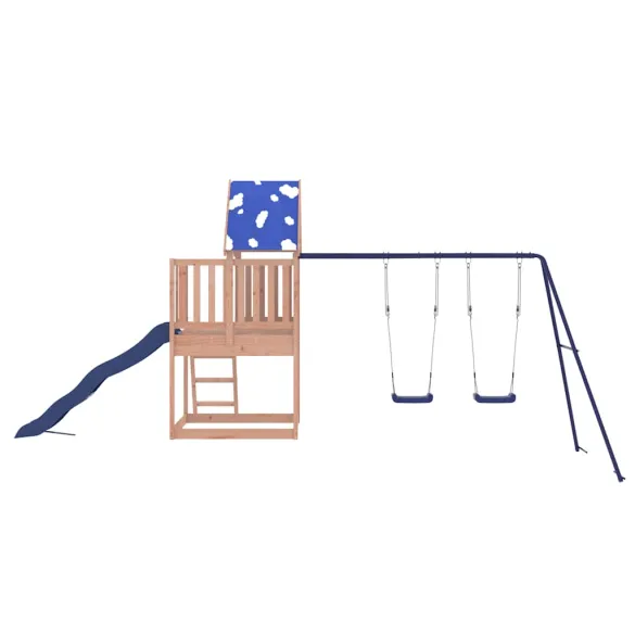 Set Joacă Exterior Lemn Douglas cu Tobogan și Leagăne