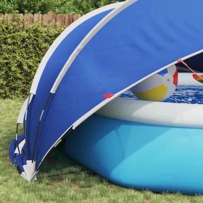 Dom Piscină Albastru 430x430x210 cm | Livrare Gratuită