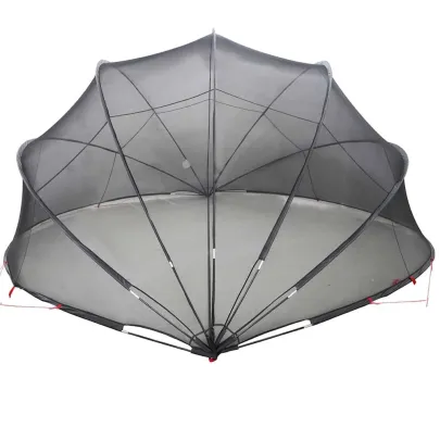 Dom Piscină Manual Negru | Protecție UV și Căldură