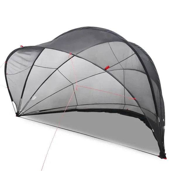 Dom Piscină Manual Negru 500x500x236cm | Livrare Gratuită