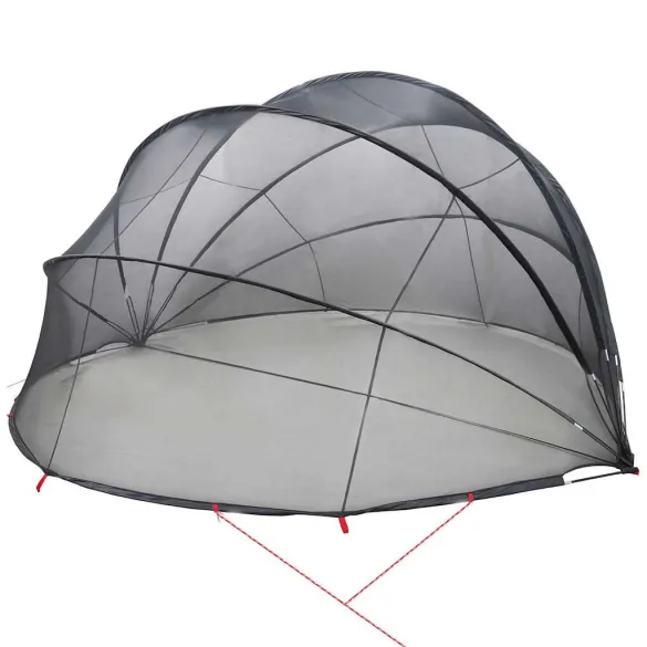 Dom Piscină Manual Negru 500x500x236cm | Livrare Gratuită