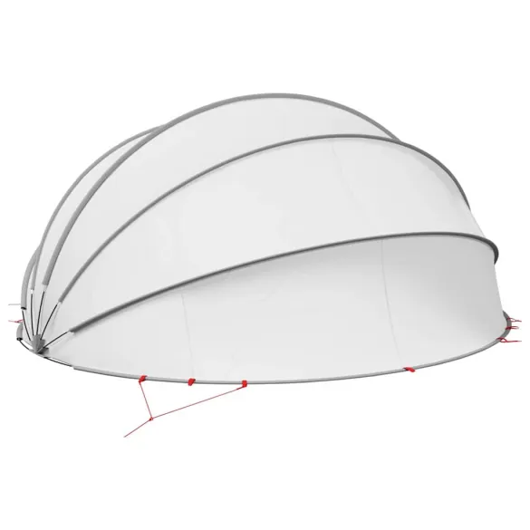 Dom Piscină Manual Gri-Portocaliu 546x516x250 cm