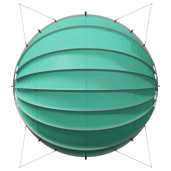 Dom Pliabil Piscină Verde 592x590x275 cm | Livrare Gratuită