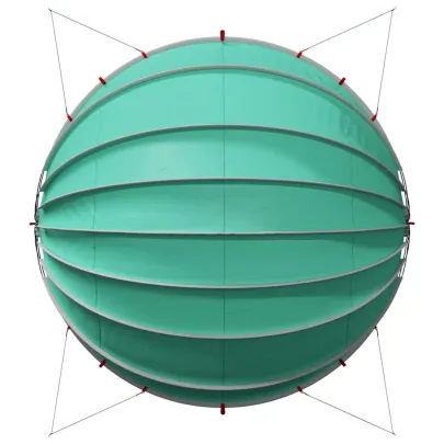 Dom Pliabil Piscină Verde 592x590x275 cm | Livrare Gratuită