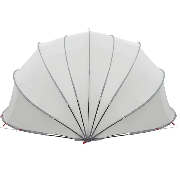 Dom Piscină Manual Gri-Portocaliu 592x590cm | Livrare Gratuită