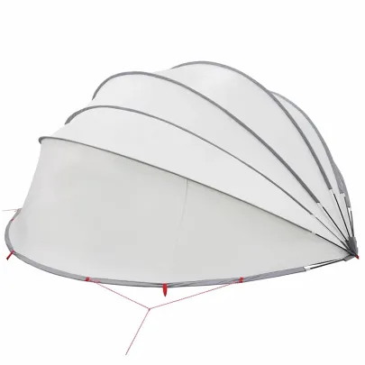 Dom Piscină Manual Gri-Portocaliu 592x590cm | Livrare Gratuită