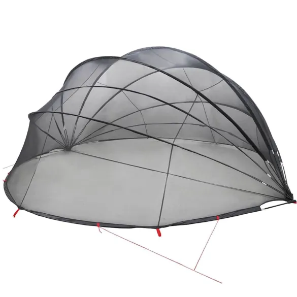 Dom Piscină Manual Negru 592x590x275 cm | Livrare Gratuită