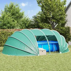 Cort pentru Piscină Verde 538x440x204 cm - Livrare Gratuită