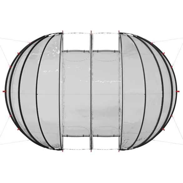 Cort Piscină Transparent PVC 640x432x205 cm - Livrare Gratuită