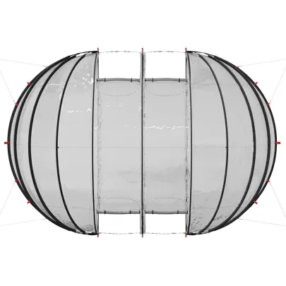 Cort Piscină Transparent PVC 640x432x205 cm - Livrare Gratuită