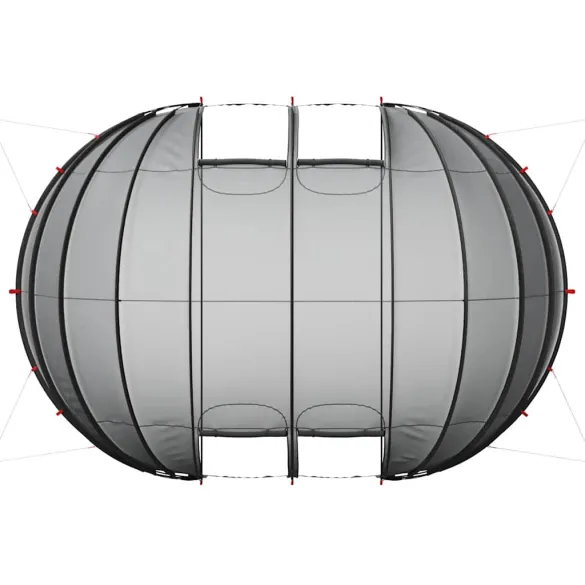 Cort Piscină Transparent 640x432x205 cm | Livrare Gratuită