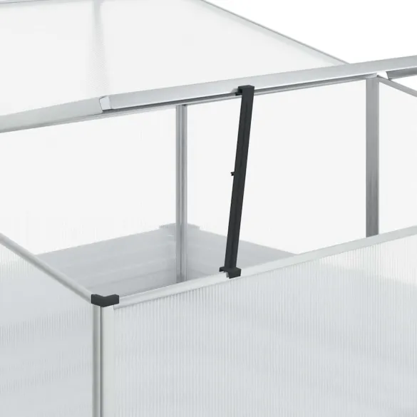 Sera Grădină Maro Deschis 100x100x77 cm - Oțel Galvanizat