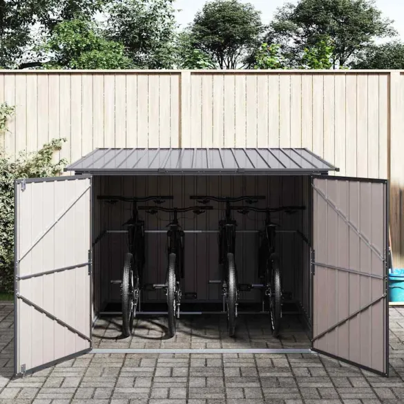 Shed Biciclete Metalic Antracit 215x206x157 cm