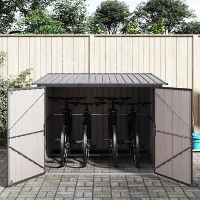 Shed Biciclete Metalic Antracit 215x206x157 cm