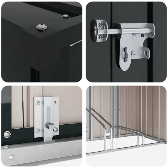 Shed Biciclete Metalic Antracit 215x206x157 cm