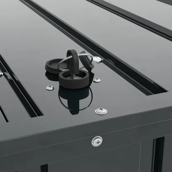 Cutie Depozitare Grădină Oțel 101x82x50 cm Negru