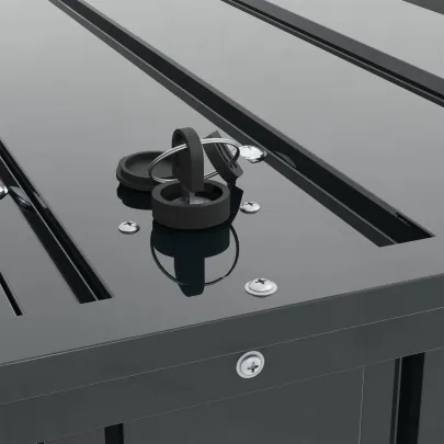 Cutie Depozitare Grădină Oțel 101x82x50 cm Negru