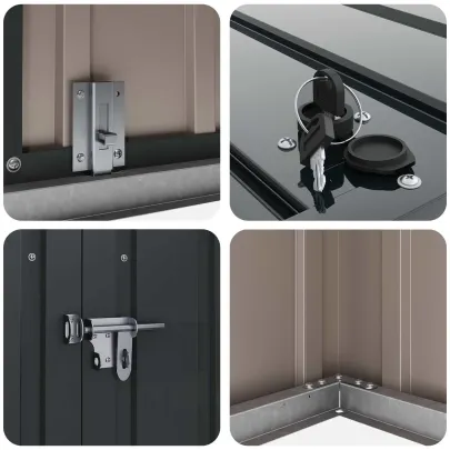 Cutie Depozitare Gradina Oțel 214x82x132 cm - Comandă Acum