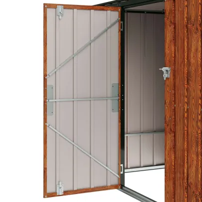 Cutie Depozitare Grădină Oțel Maro, 214x82x132 cm