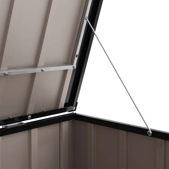 Cutie Depozitare Grădină Oțel Maro, 214x82x132 cm