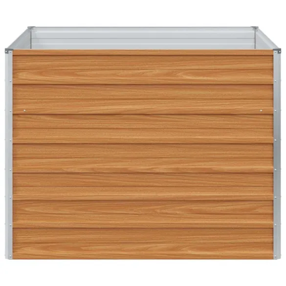 Strat Înălțat Grădină Metal Maro 100x100 cm