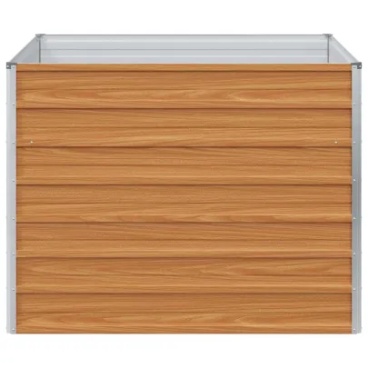 Strat Înălțat Grădină Metal Maro 100x100 cm