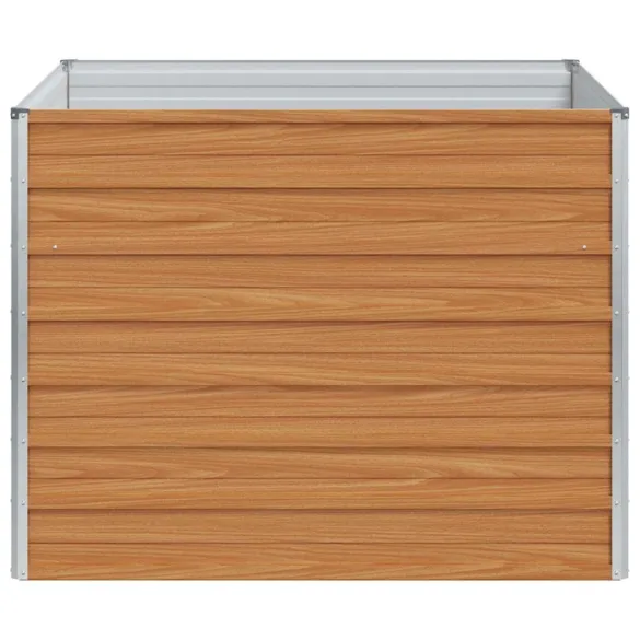 Strat Înălțat Grădină Metal Maro 100x100 cm