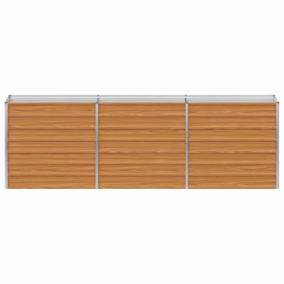 Strat Înălțat Grădină Maro 240x40x77cm - Livrare Gratuită